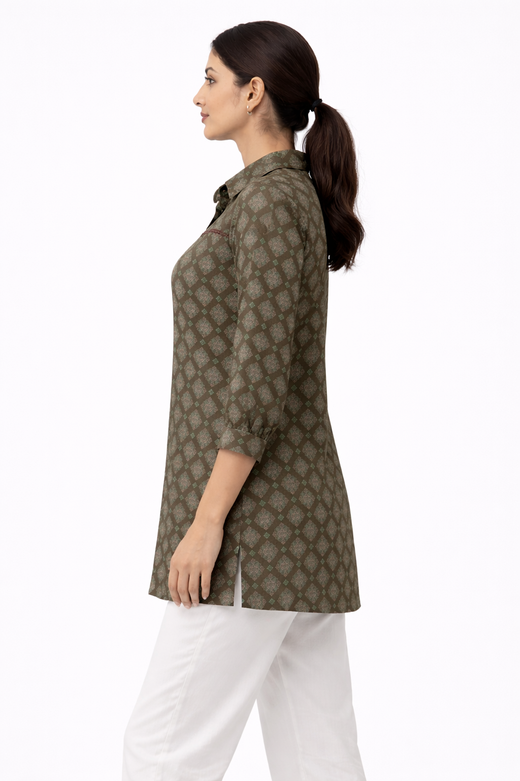 Green cotton shirt