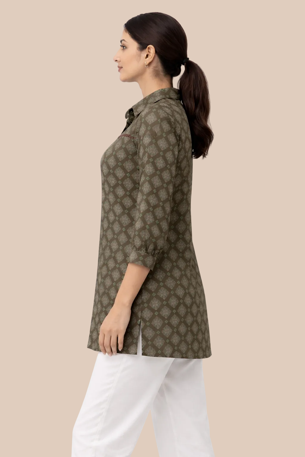 Green cotton shirt