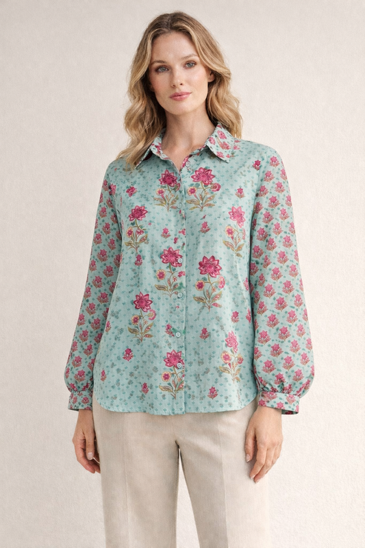 Blue cotton shirt