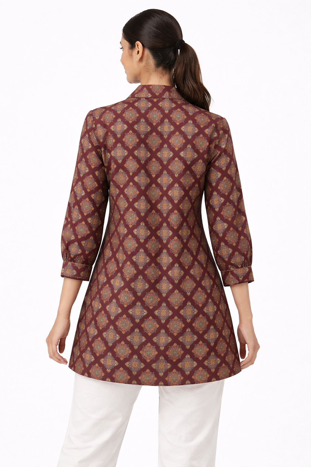 Rust maroon cotton shirt