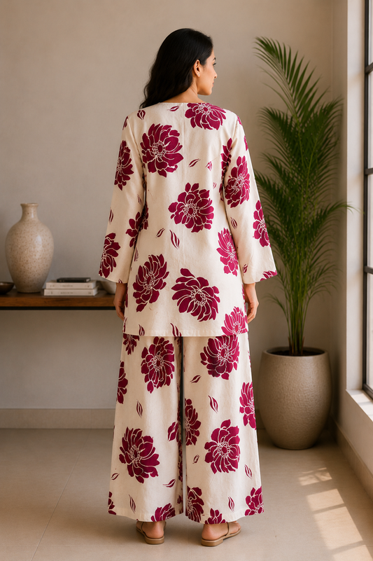 Flex printed cotton coord set