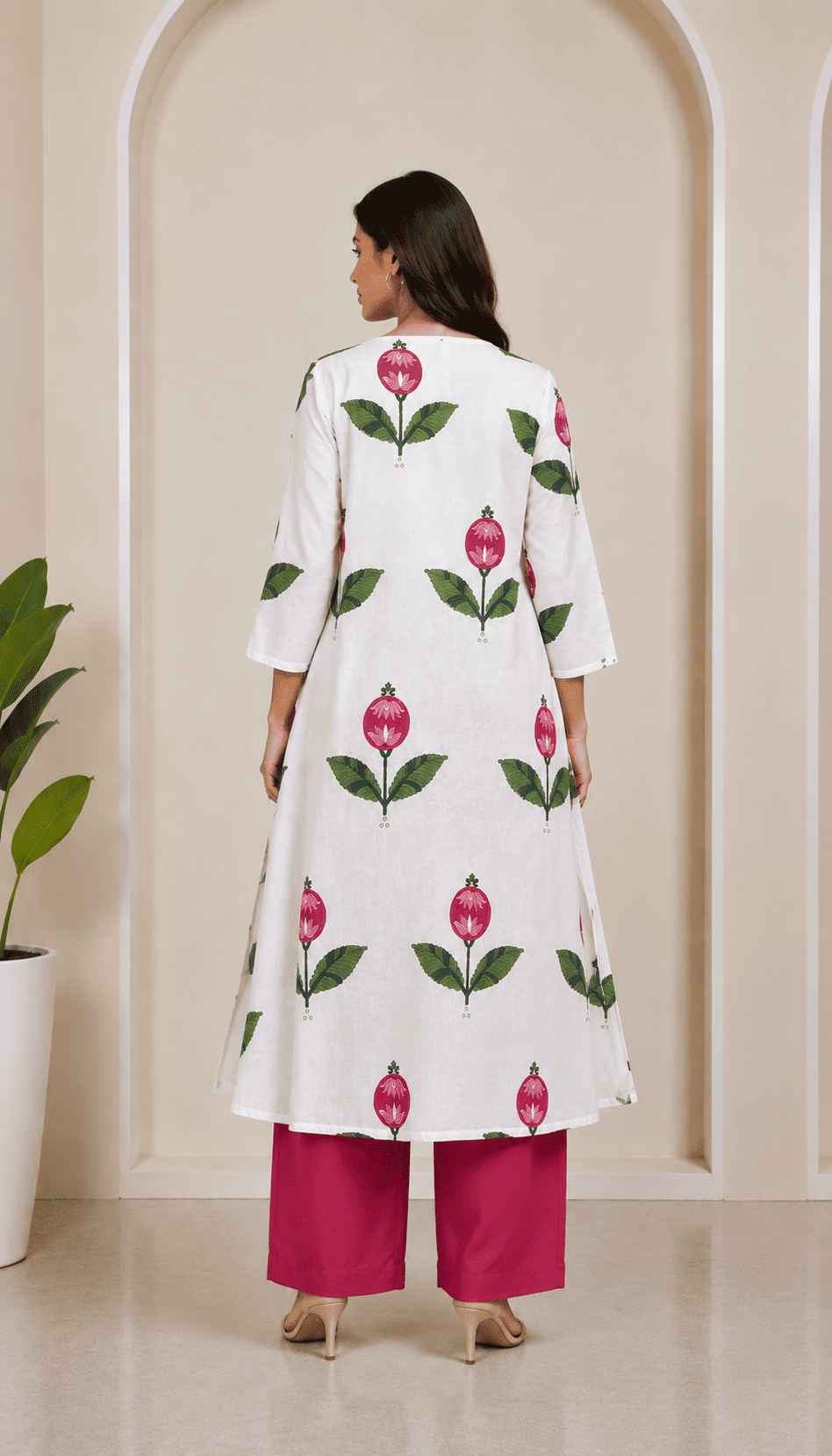 Hand block kurta set