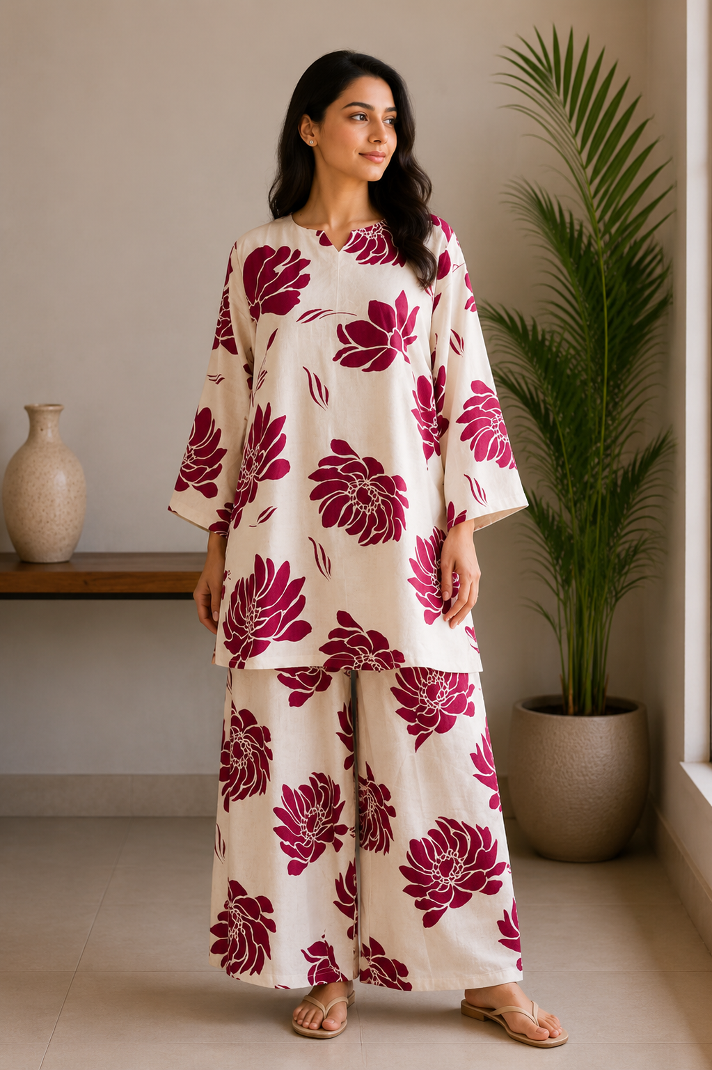 Flex printed cotton coord set
