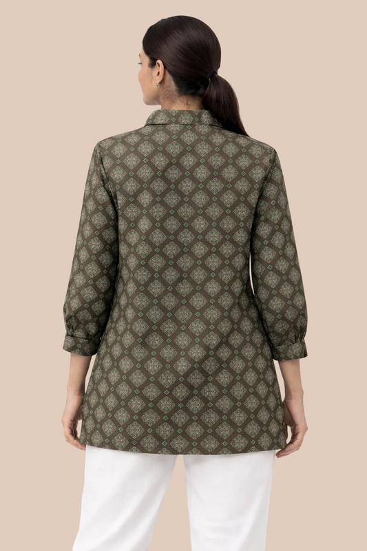 Green cotton shirt