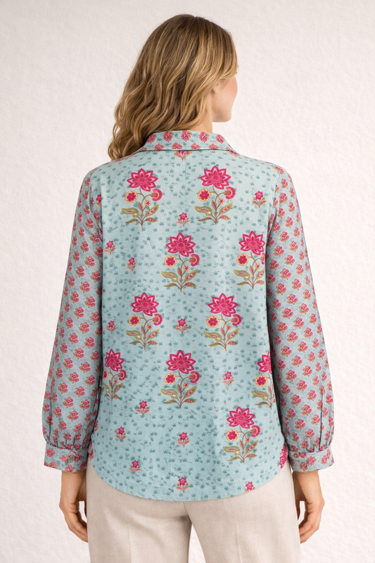 Blue cotton shirt